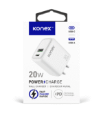 Chargeur mural 20W USB-A/USB-C (PD) PowerCharge