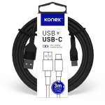 Câble USB à USB-C (3m) 2.4A