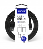 Câble USB à USB-C (3m) 2.4A