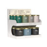 Présentoir comptoir chandelles de soja Home Fresh - Collection Hiver 2025