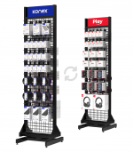 Présentoir plancher accessoires électroniques Konex & Play - Sélection pharmacies/quincailleries