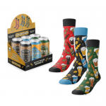 Présentoir comptoir chaussettes cadeaux unisexes "Bière"