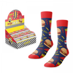 Présentoir comptoir chaussettes cadeaux unisexes "Burger"