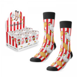 Présentoir comptoir chaussettes cadeaux unisexes "Poulet Frit"