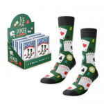 Présentoir comptoir chaussettes cadeaux unisexes "Poker"