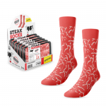 Présentoir comptoir chaussettes cadeaux unisexes "Steak"