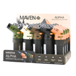 Présentoir comptoir briquets torche réutilisables Maven «Alpha» Sequoia